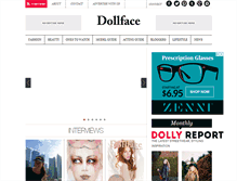 Tablet Screenshot of dollfacemagazine.com